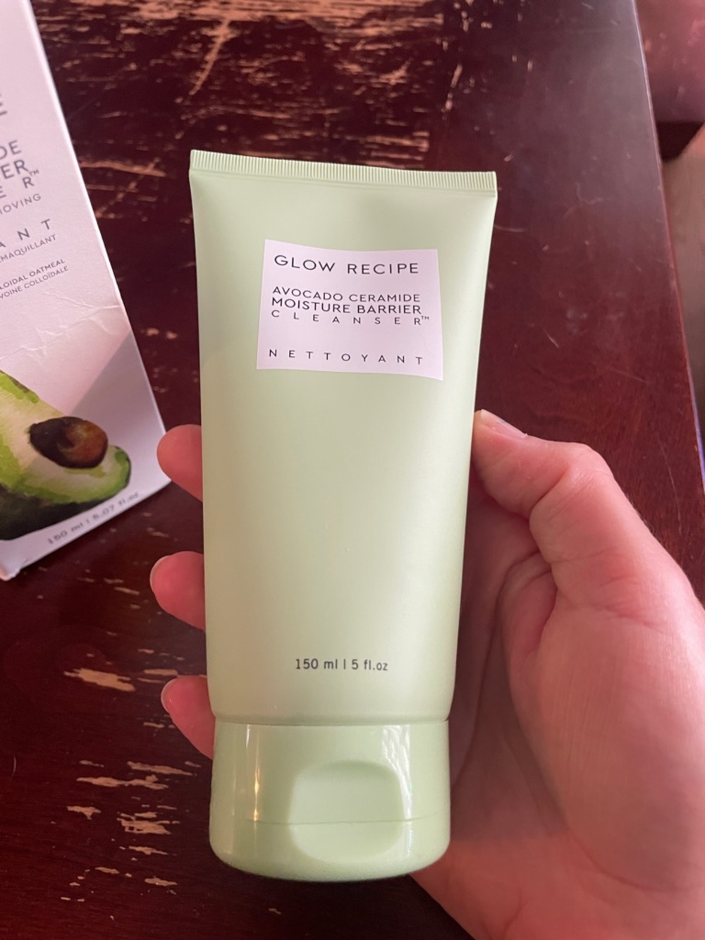 Glow Recipe Avocado Moisture Barrier Cleanser in White and Green Packaging - Picture 6 of 8
